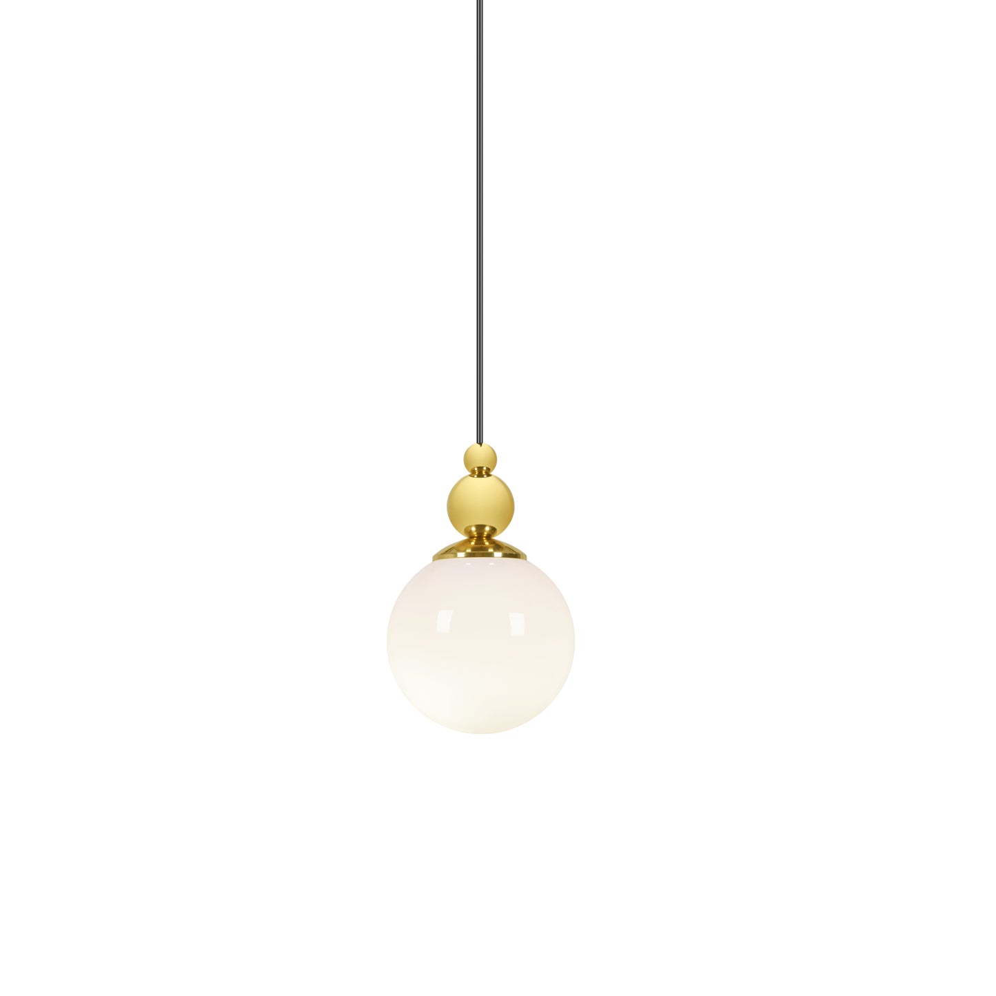 Spheres 2 LED Pendant with White Glass