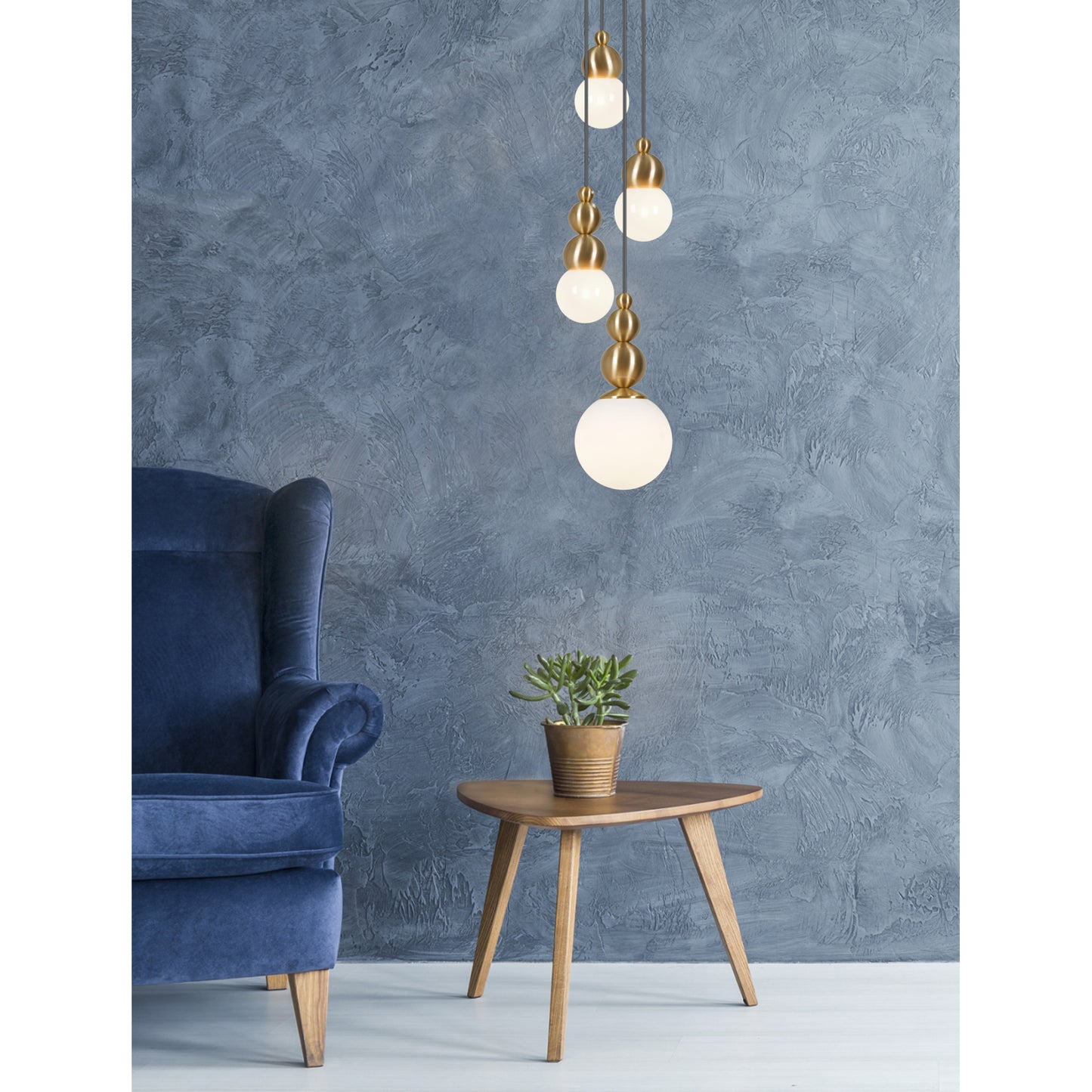 Spheres 3 LED Pendant with White Glass