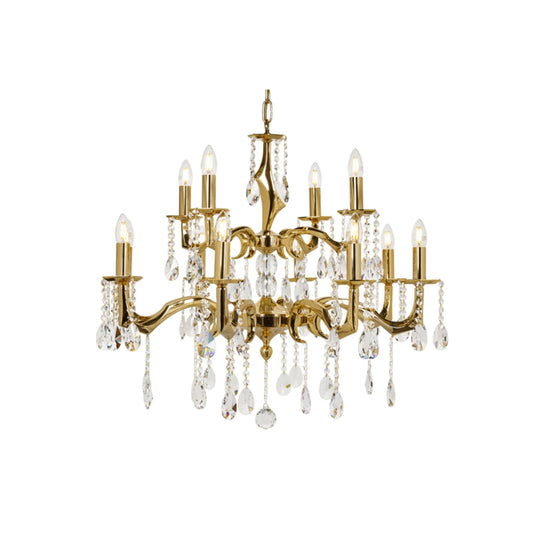 Majestic 12-Light Chandelier with Clear Crystal