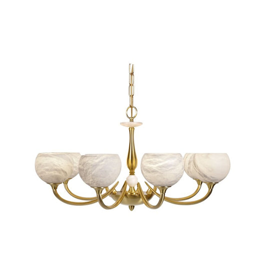 Marlena 8-Light Chandelier with Natural Alabaster