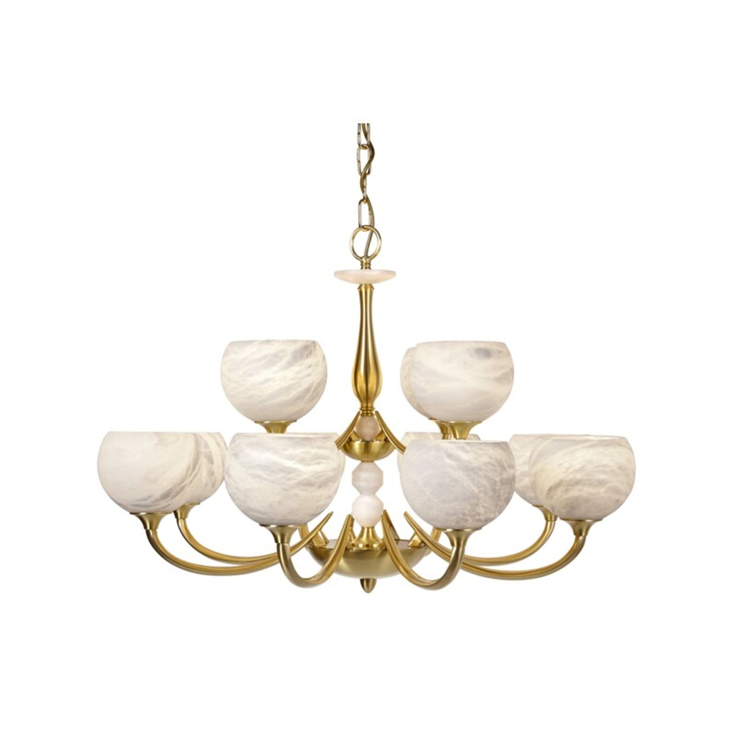 Marlena 12-Light Chandelier with Natural Alabaster