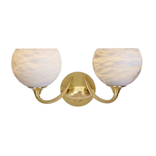 Marlena Double Wall Light with Natural Alabaster