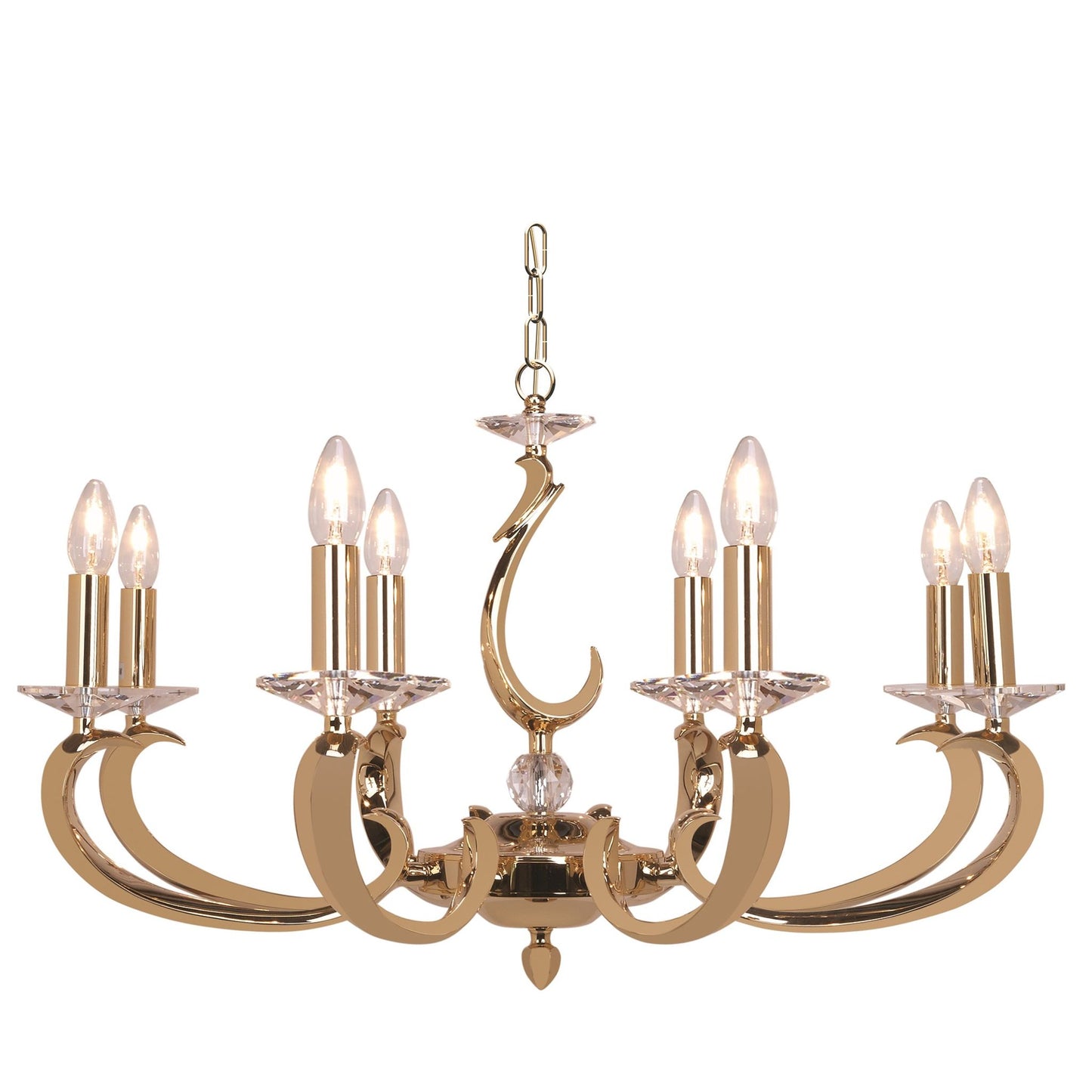 Esbelta 8-Light Chandelier with Asfour Lead Crystal