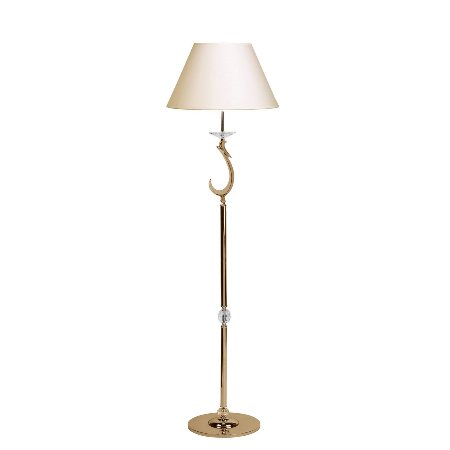 Esbelta Floor Lamp Without Shade with Asfour Lead Crystal