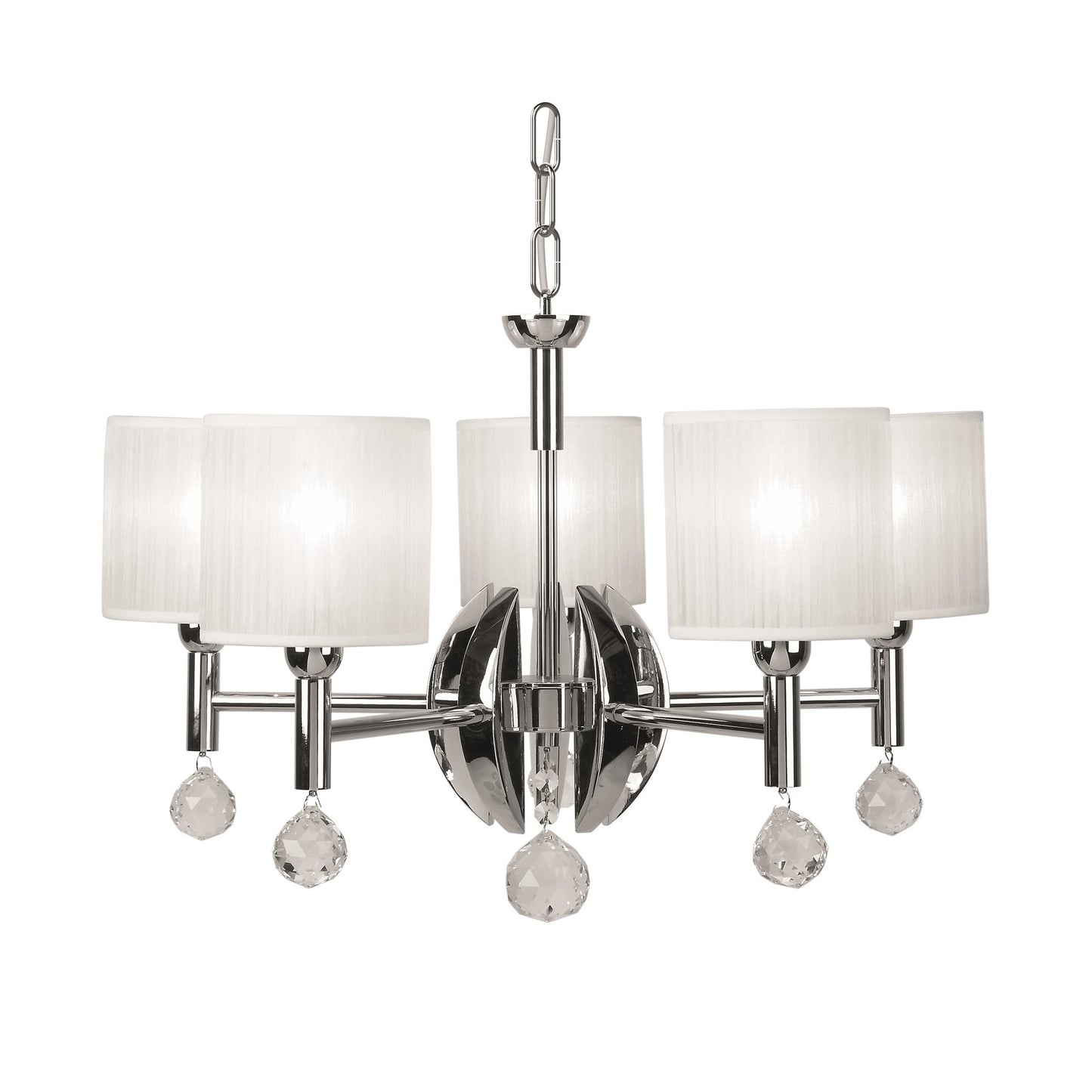 Mandarina 5-Light Chandelier with White Shade