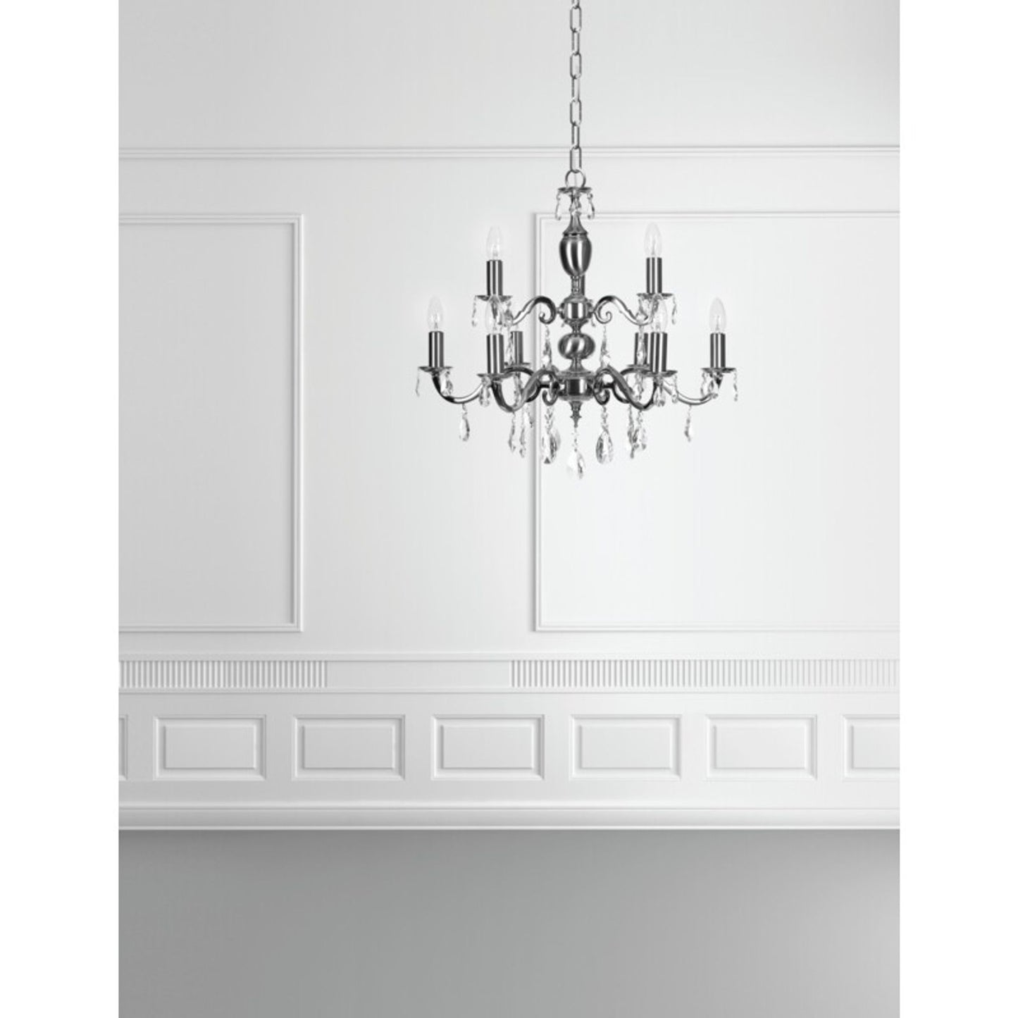 Lorraine 9-Light Chandelier with Asfour Lead Crystal