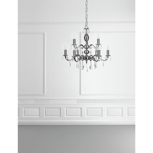 Lorraine 9-Light Chandelier with Asfour Lead Crystal