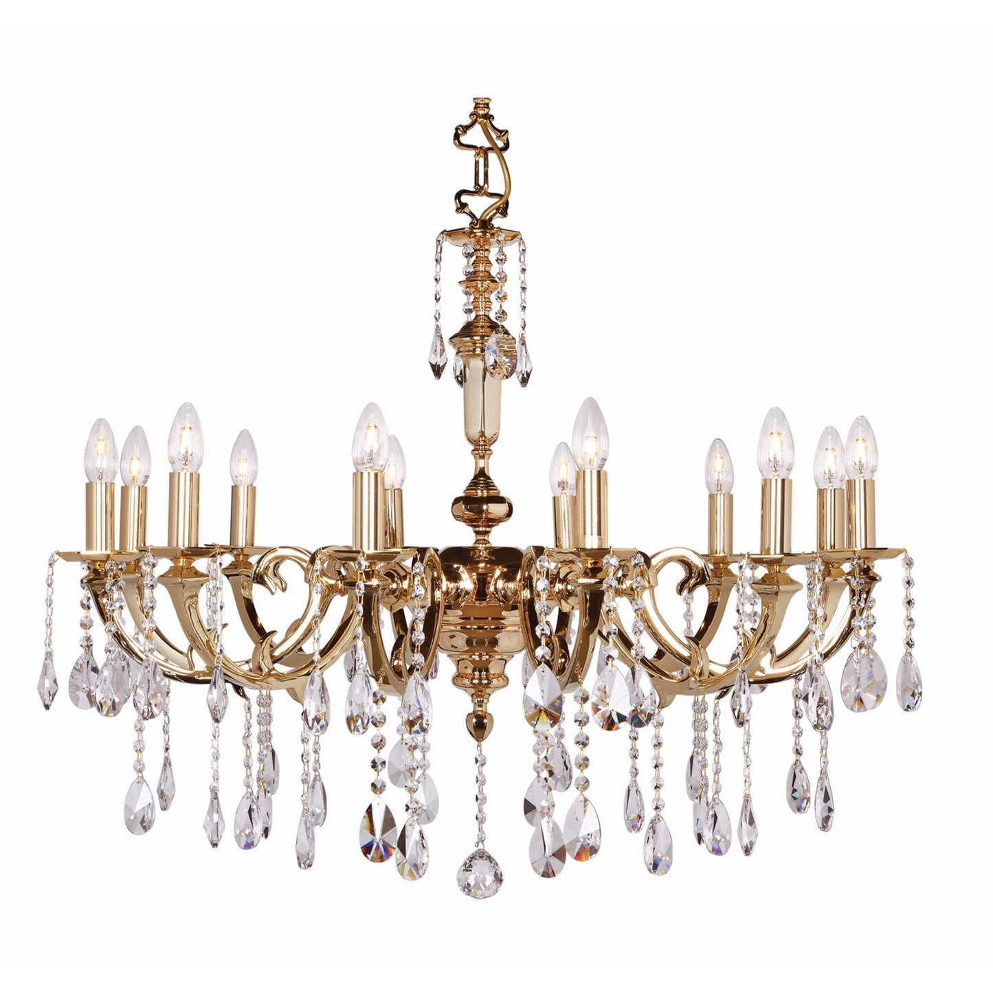 Luxor 12-Light Chandelier with Asfour Lead Crystal