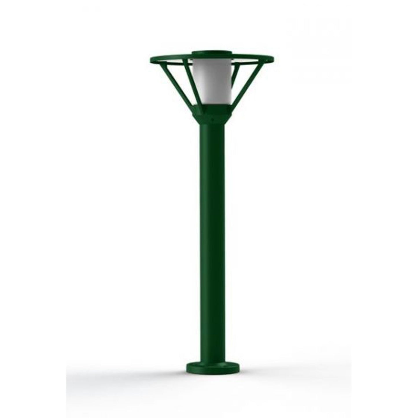 Bermude Small Frosted Glass Bollard with White Reflector