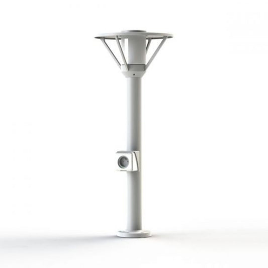 Bermude Small Frosted Glass Socket Bollard with White Reflector