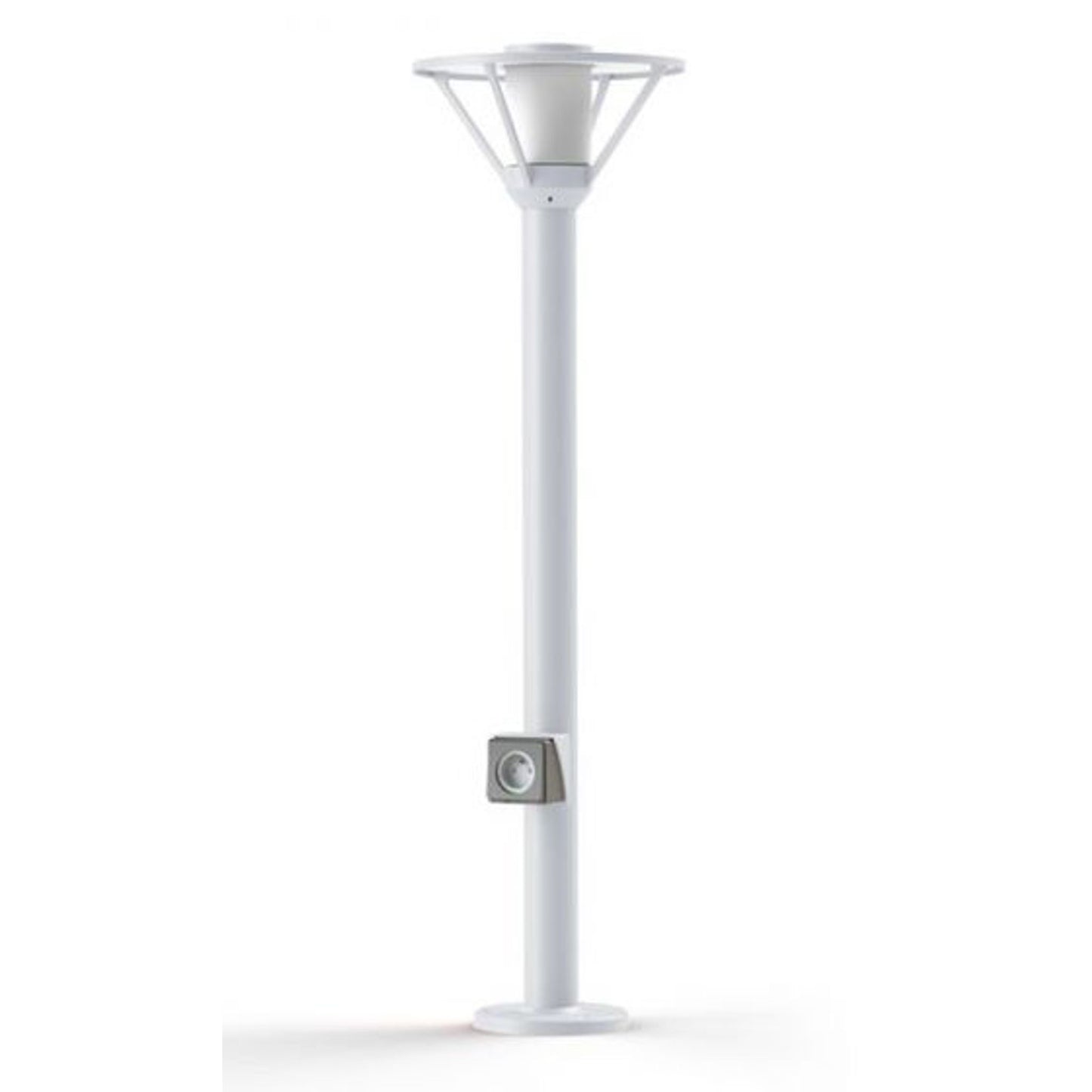 Bermude Large Frosted Glass Socket Bollard with White Reflector