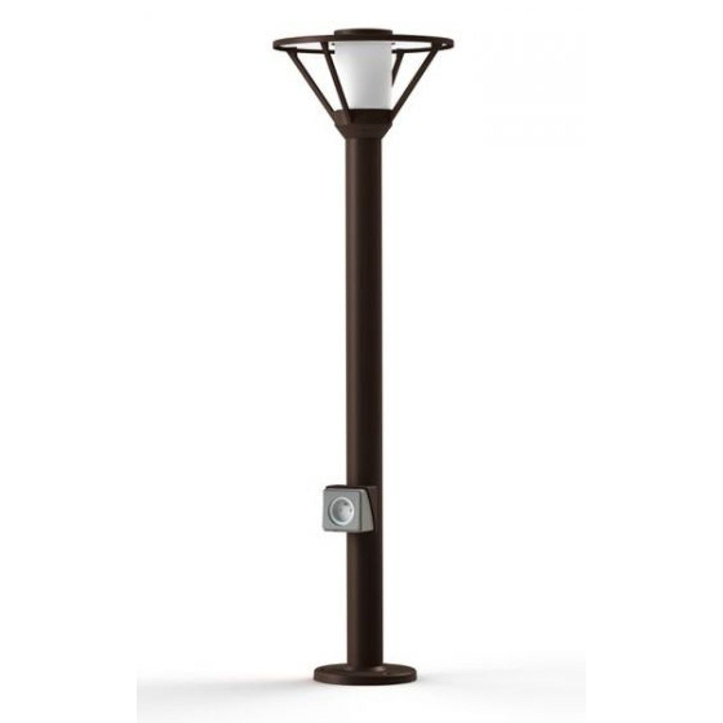 Bermude Large Frosted Glass Socket Bollard with White Reflector