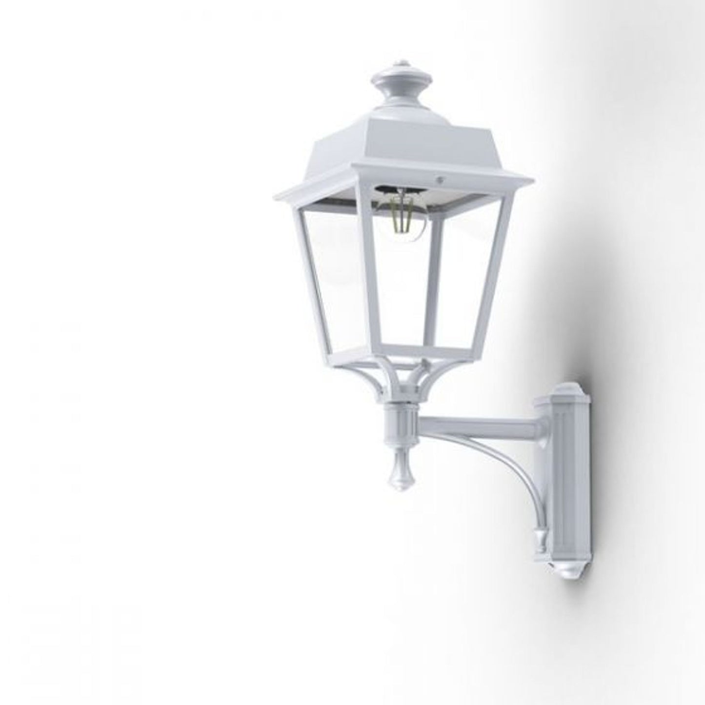 Place des Vosges 1 Evolution Model 3 Clear Glass Upwards Wall Bracket with Four-Sided Lantern