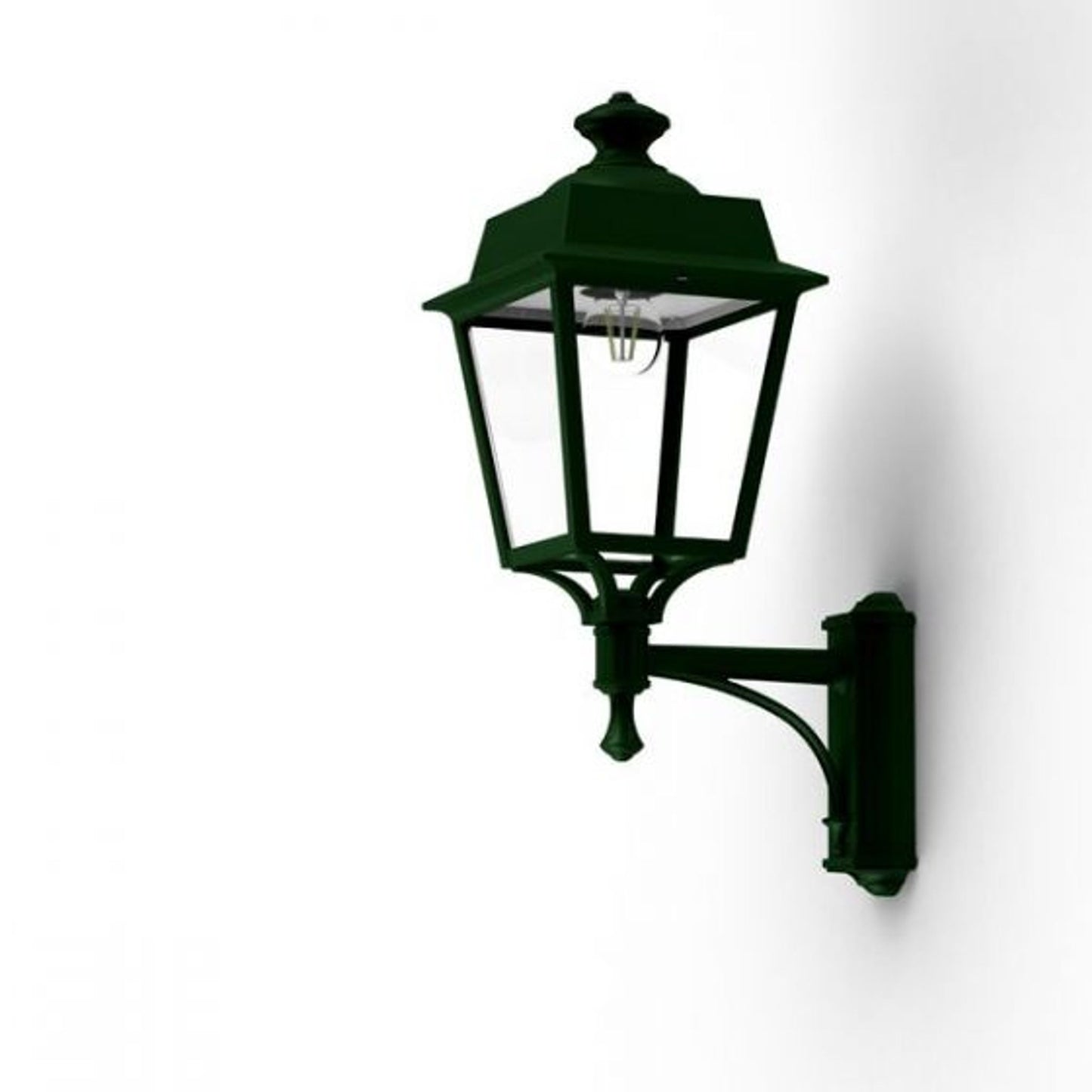 Place des Vosges 1 Evolution Model 3 Clear Glass Upwards Wall Bracket with Four-Sided Lantern