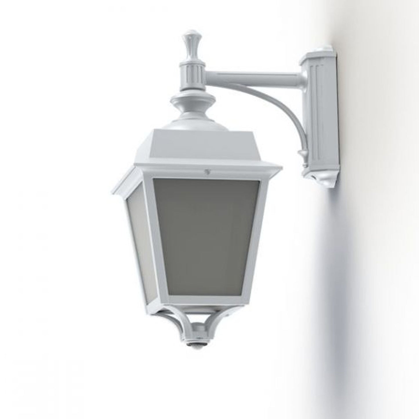 Place des Vosges 1 Evolution Model 4 Sensor Downwards Wall Bracket with Opal Glass