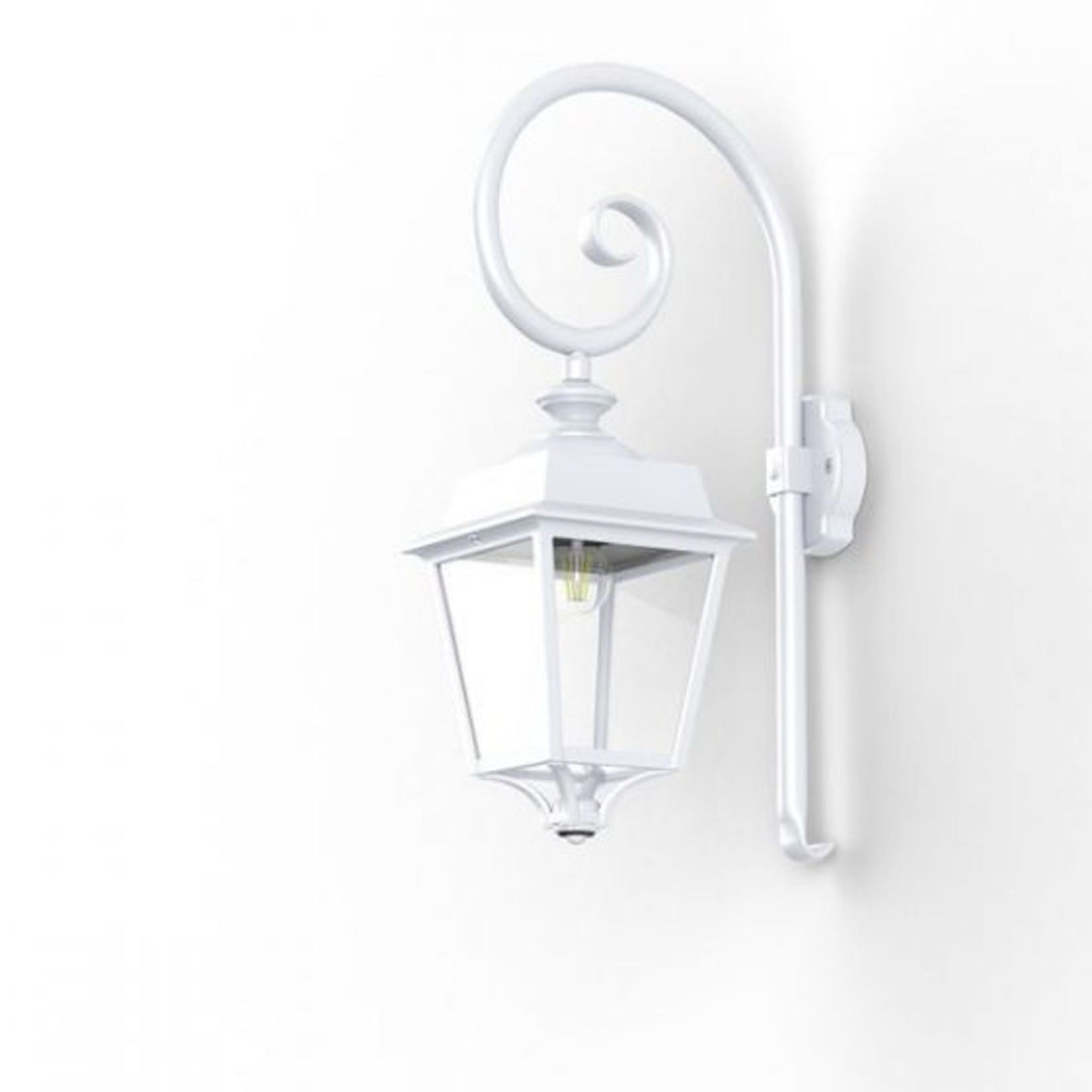 Place des Vosges 1 Evolution Model 5 Sensor Swan Neck Wall Bracket with Clear Glass