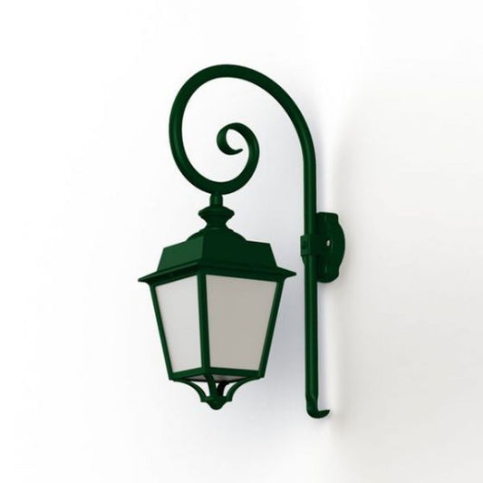 Place des Vosges 1 Evolution Model 5 Opal Glass Swan Neck Wall Bracket with Injection-Moulded Aluminium