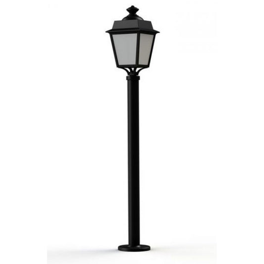 Place des Vosges 1 Evolution Model 9 Large Opal Glass Lamp Post with Minimalist lines style lantern