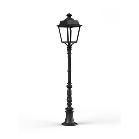 Place des Vosges 1 Evolution Medium Clear Glass Lamp Post with Four-Sided Lantern