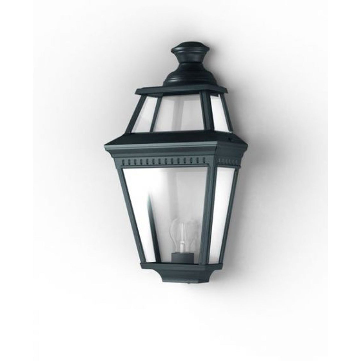 Place Des Vosges 3 Clear Glass Wall Light with Four-Sided Lantern