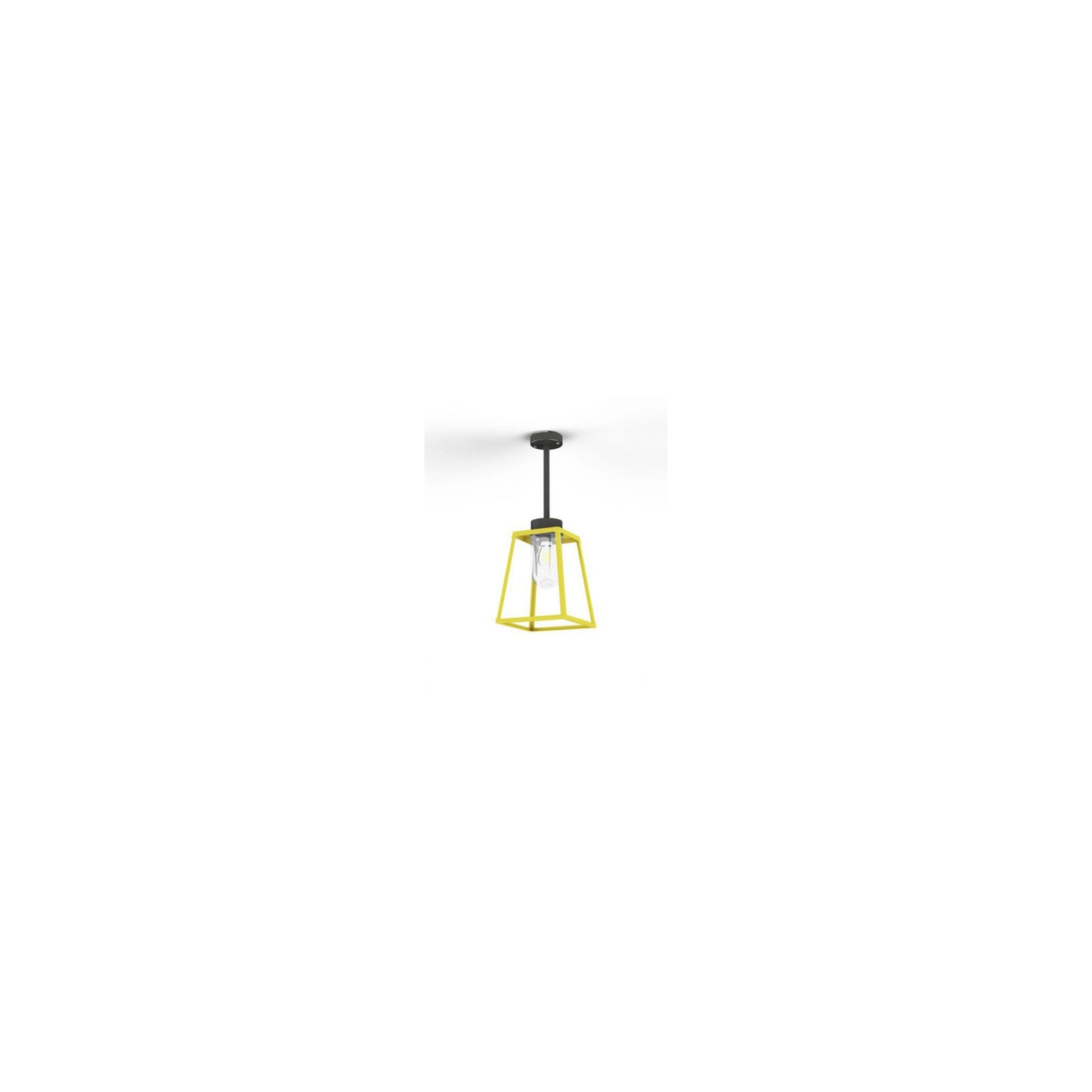 Lampiok Model 2 Small Clear Glass Lantern with minimalist lines style frame