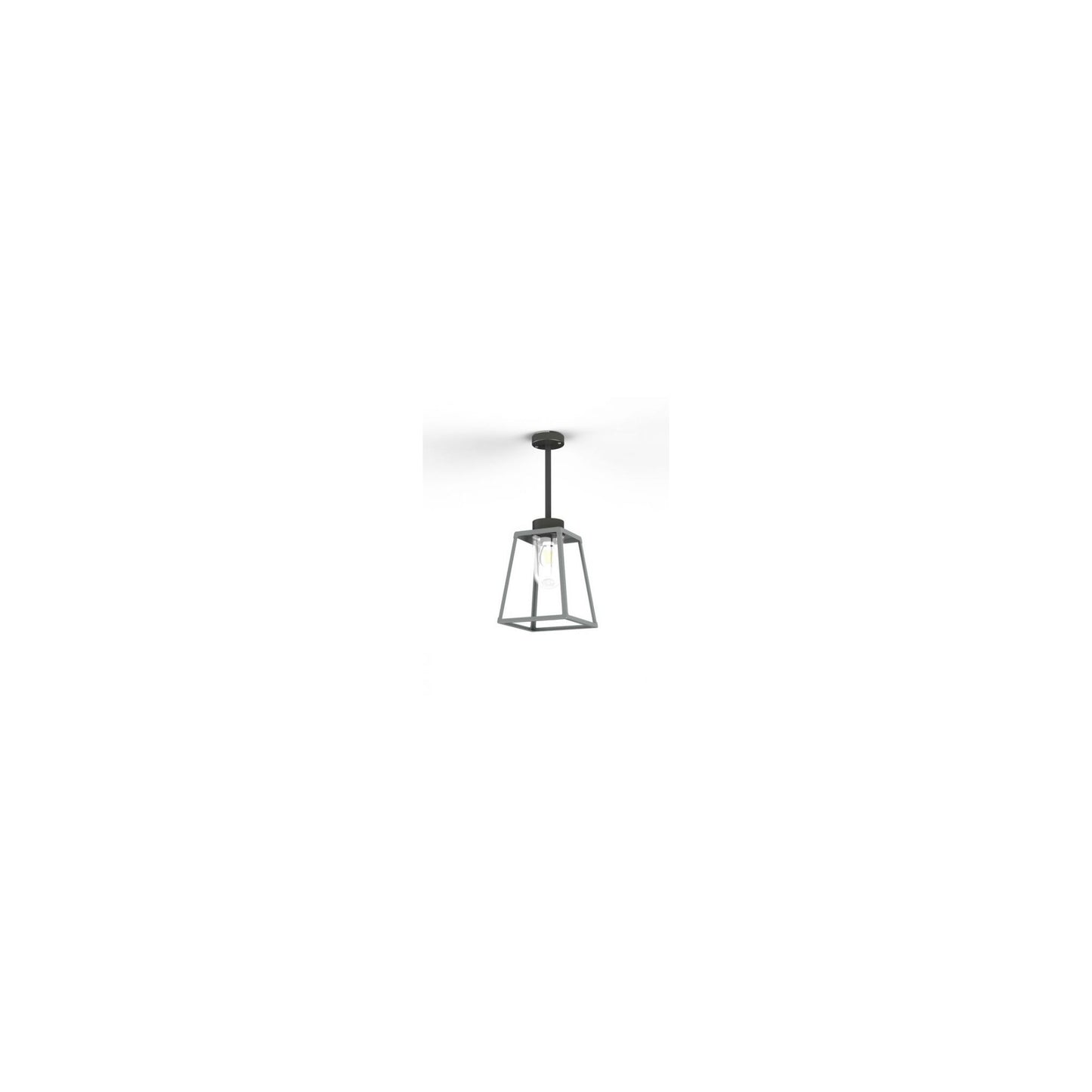 Lampiok Model 2 Small Clear Glass Lantern with minimalist lines style frame