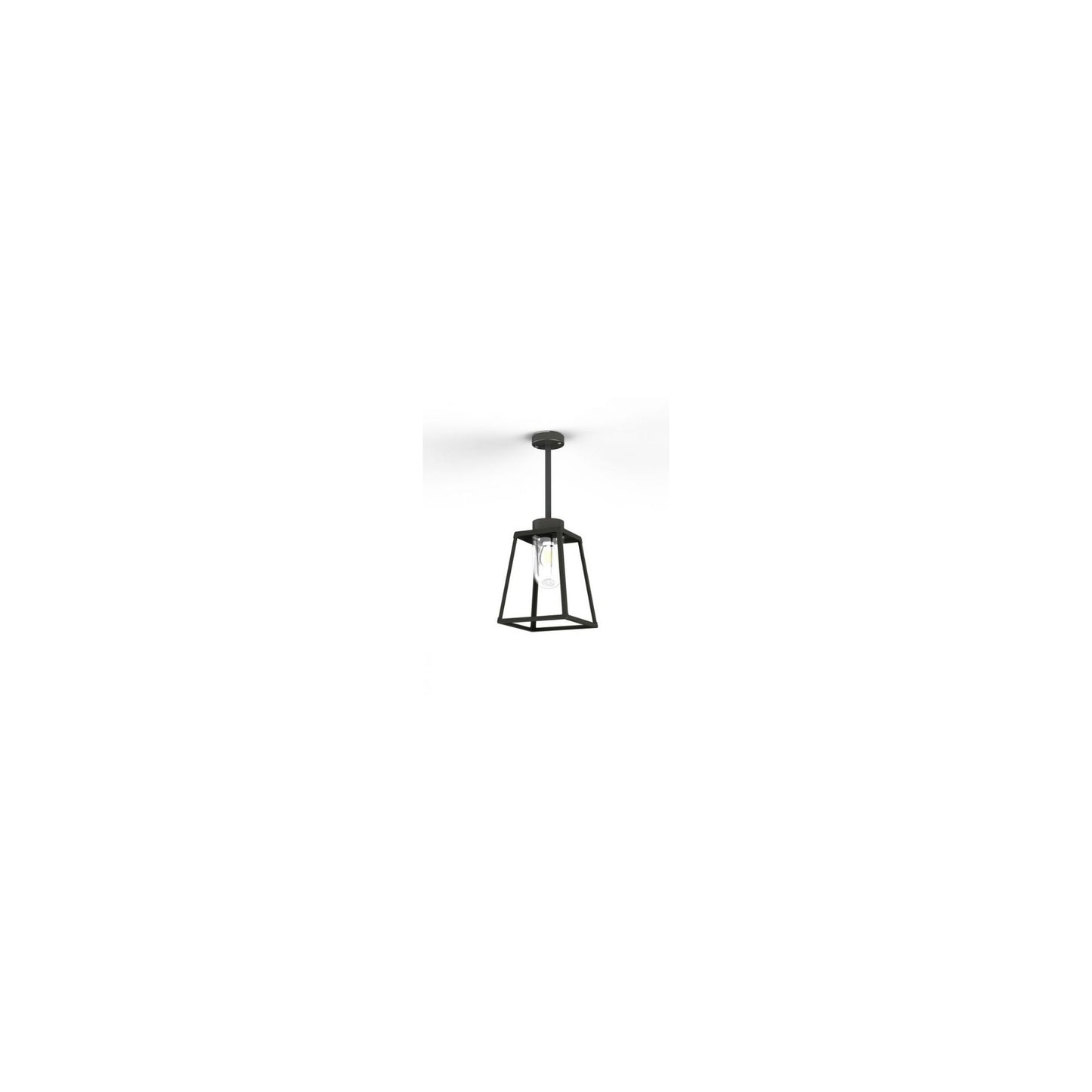 Lampiok Model 2 Small Clear Glass Lantern with minimalist lines style frame