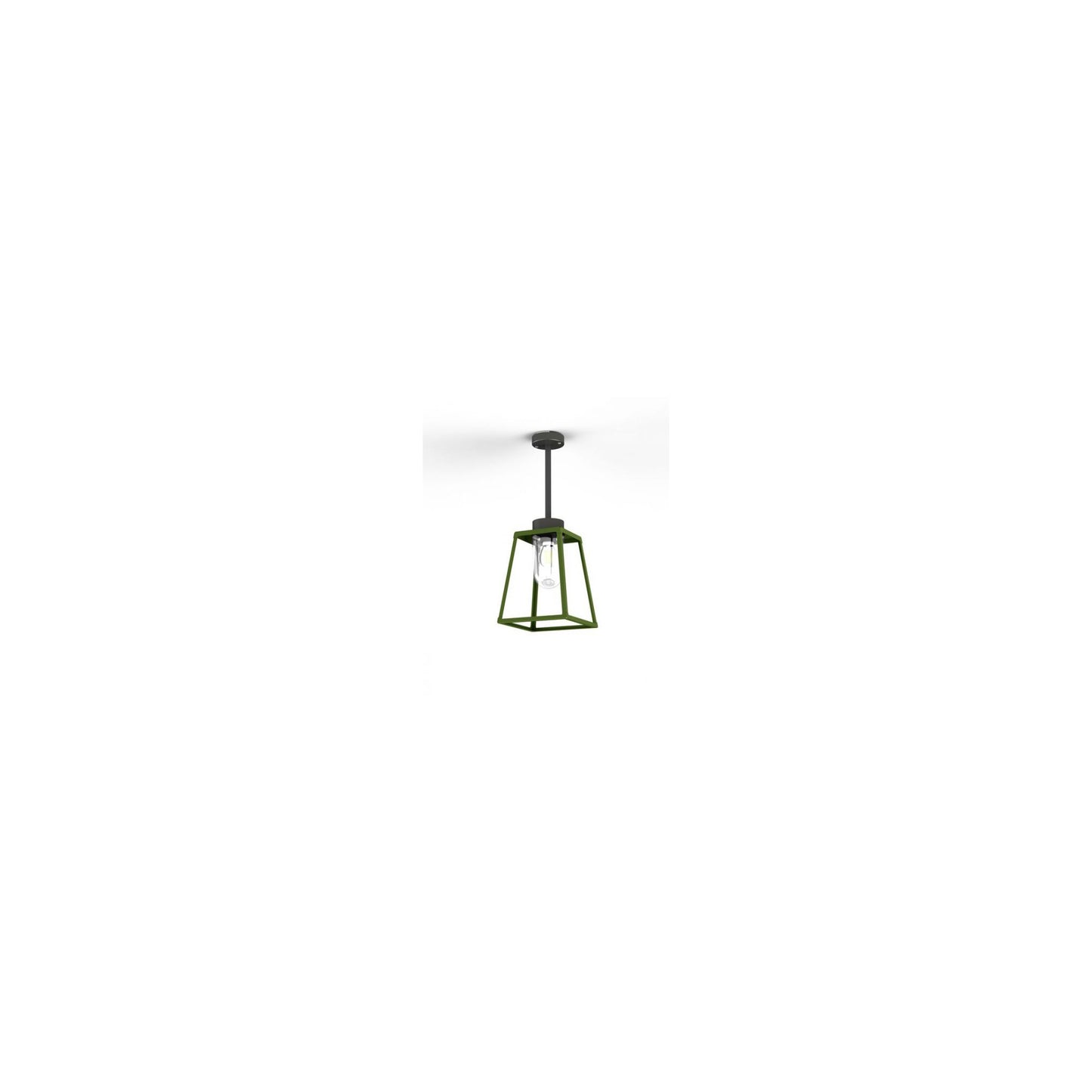 Lampiok Model 2 Small Clear Glass Lantern with minimalist lines style frame