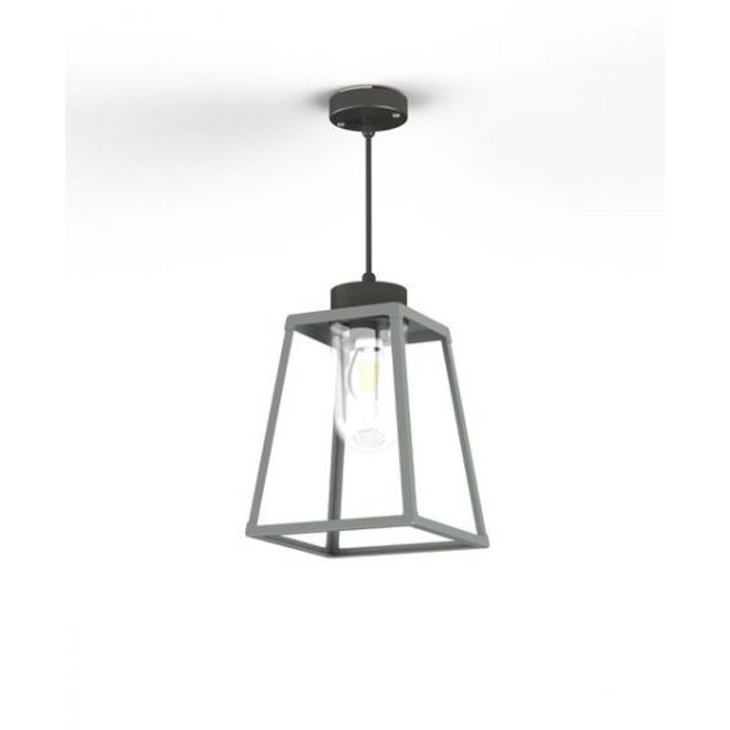 Lampiok Model 3 Medium Clear Glass Lantern with minimalist lines style frame