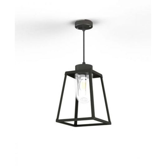 Lampiok Model 3 Medium Clear Glass Lantern with minimalist lines style frame