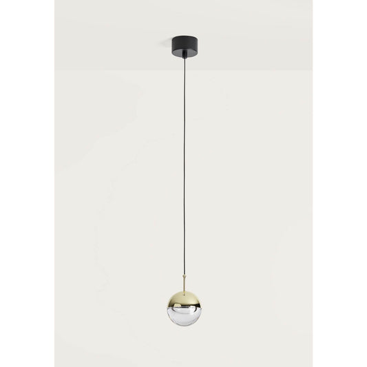 Dora Clear Glass Metal Gold LED Pendant