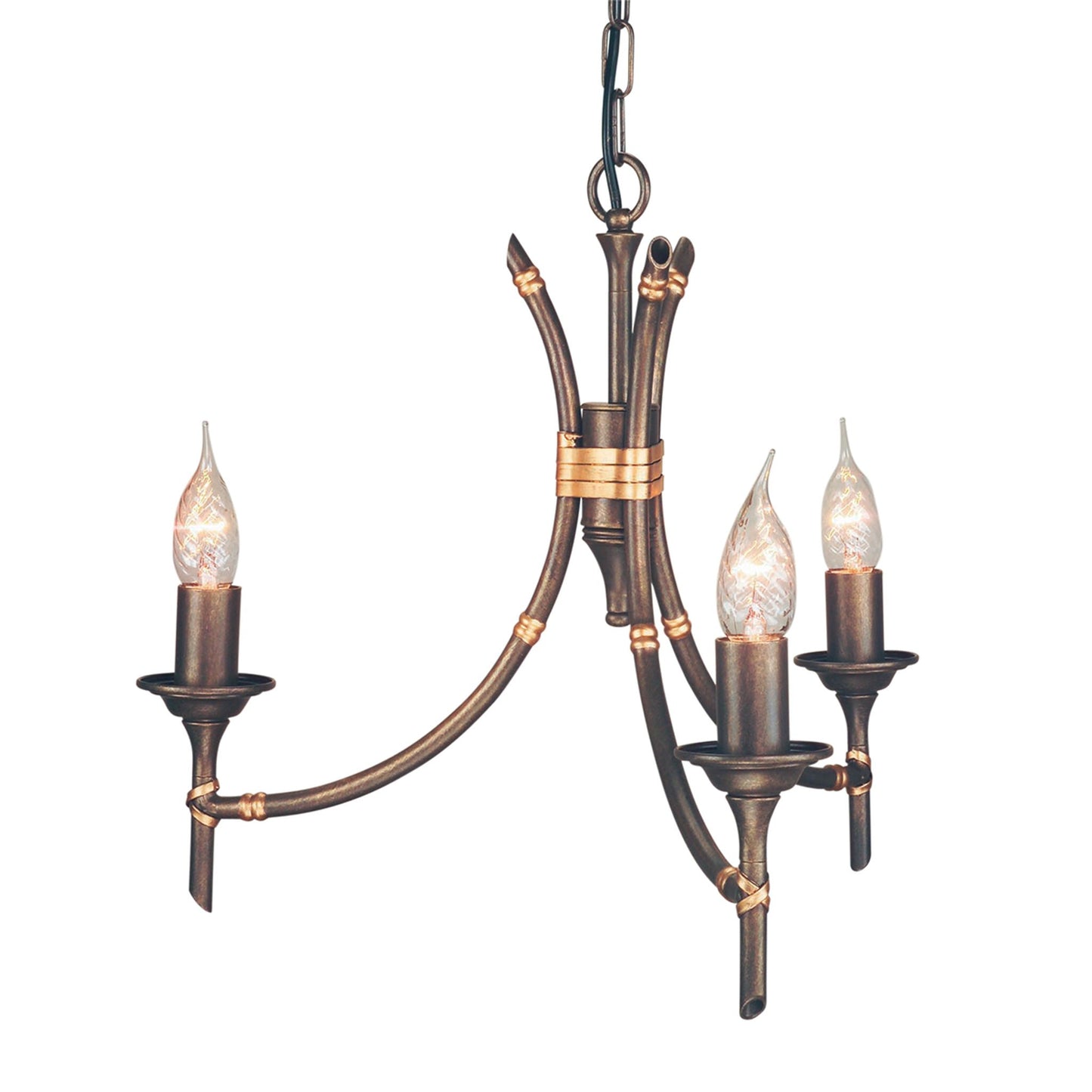 Bamboo 8-Light Chandelier Bronze Patina