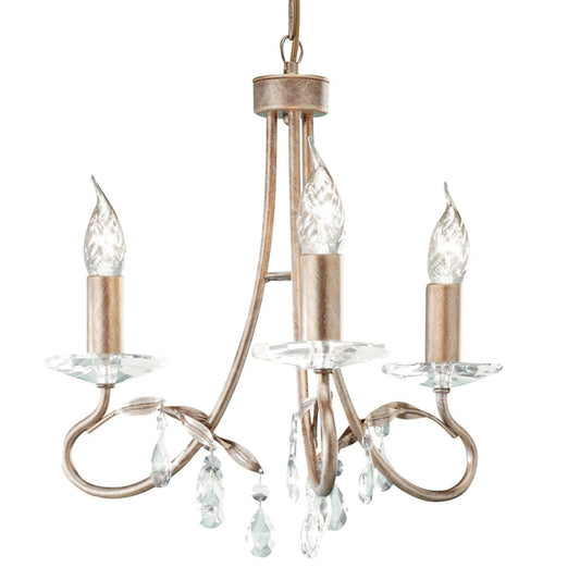 Christina 3-Light Chandelier Silver/Gold