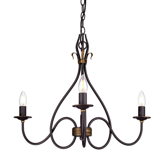 Windermere 6-Light Chandelier Rust/Gold