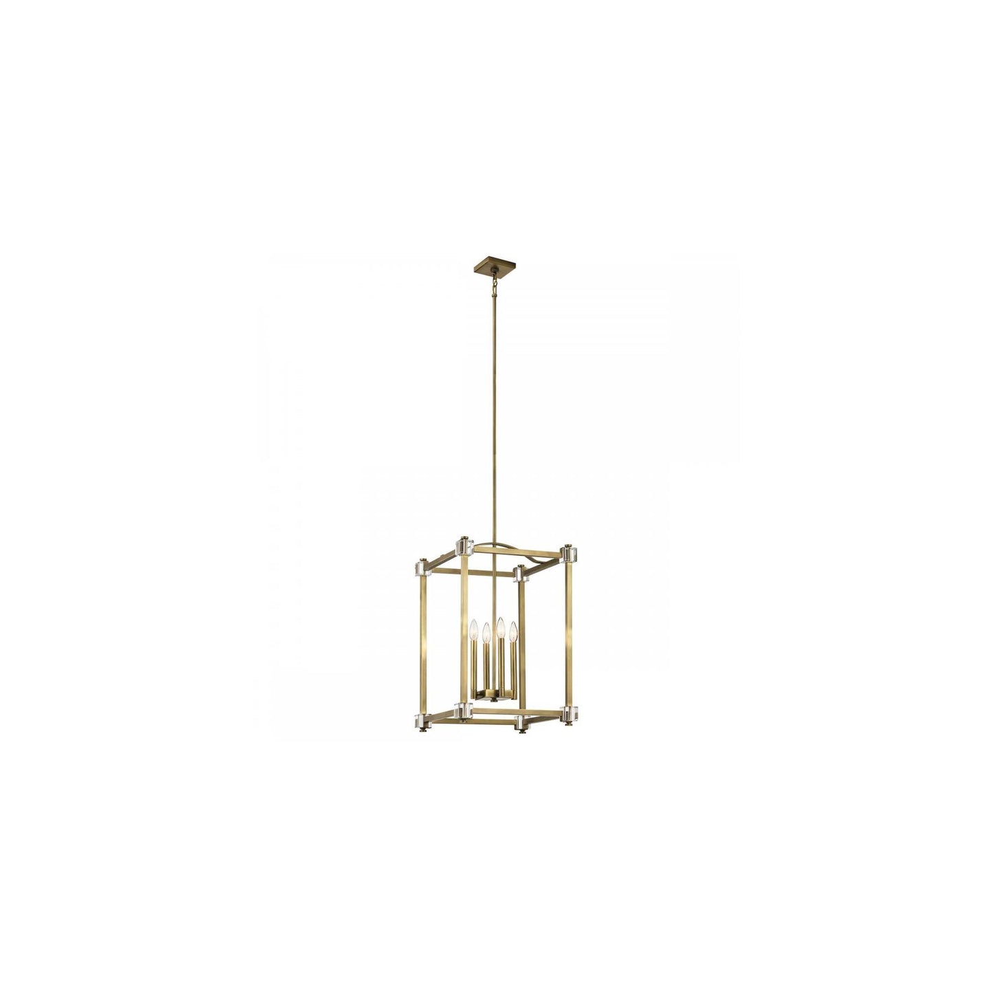 Cayden 4-Light Large Pendant Natural Brass