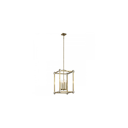 Cayden 4-Light Large Pendant Natural Brass