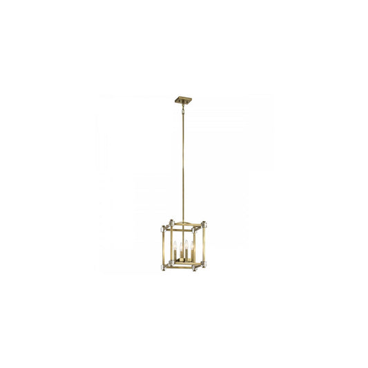 Cayden 4-Light Small Pendant Natural Brass