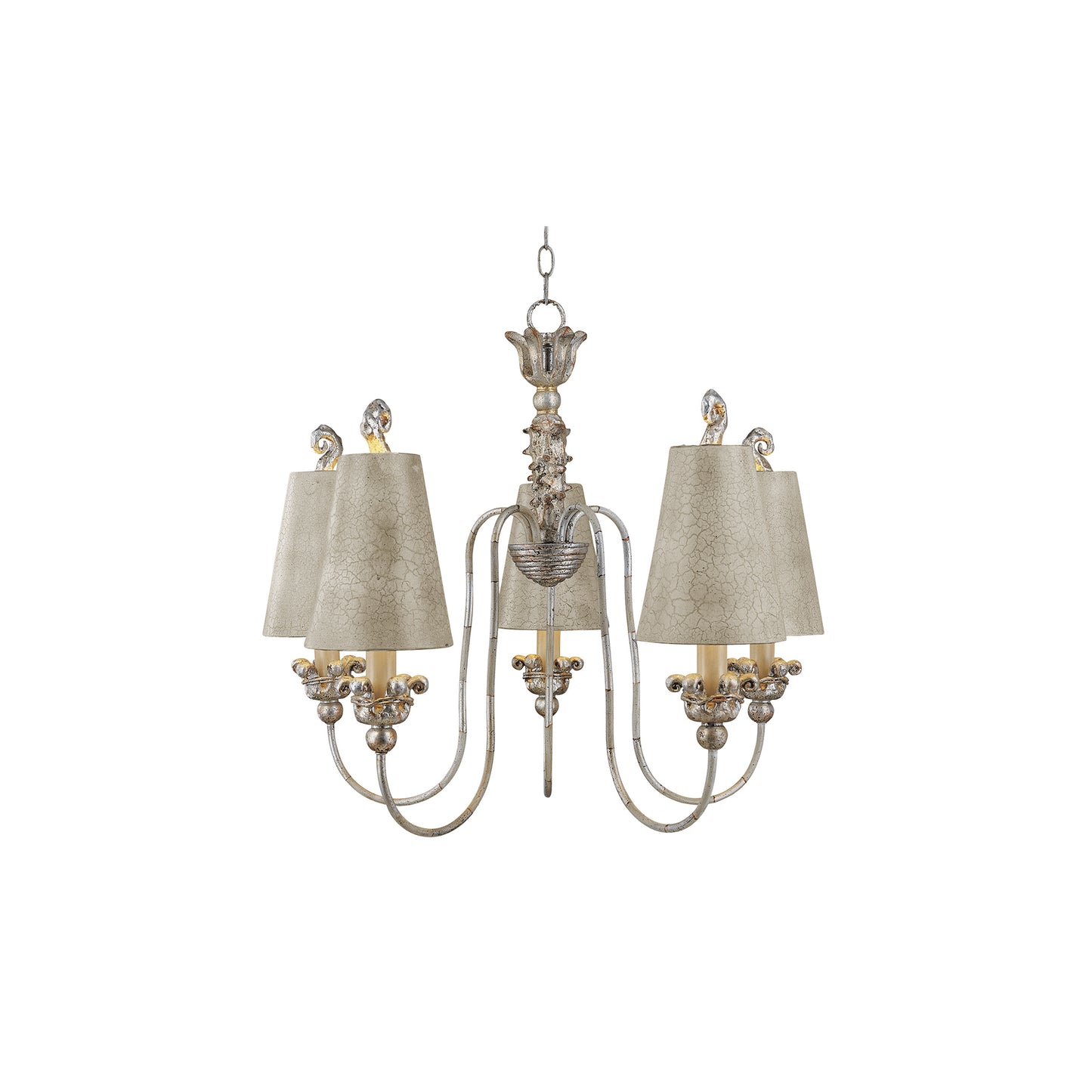 Remi 5-Light Chandelier Silver & Gold