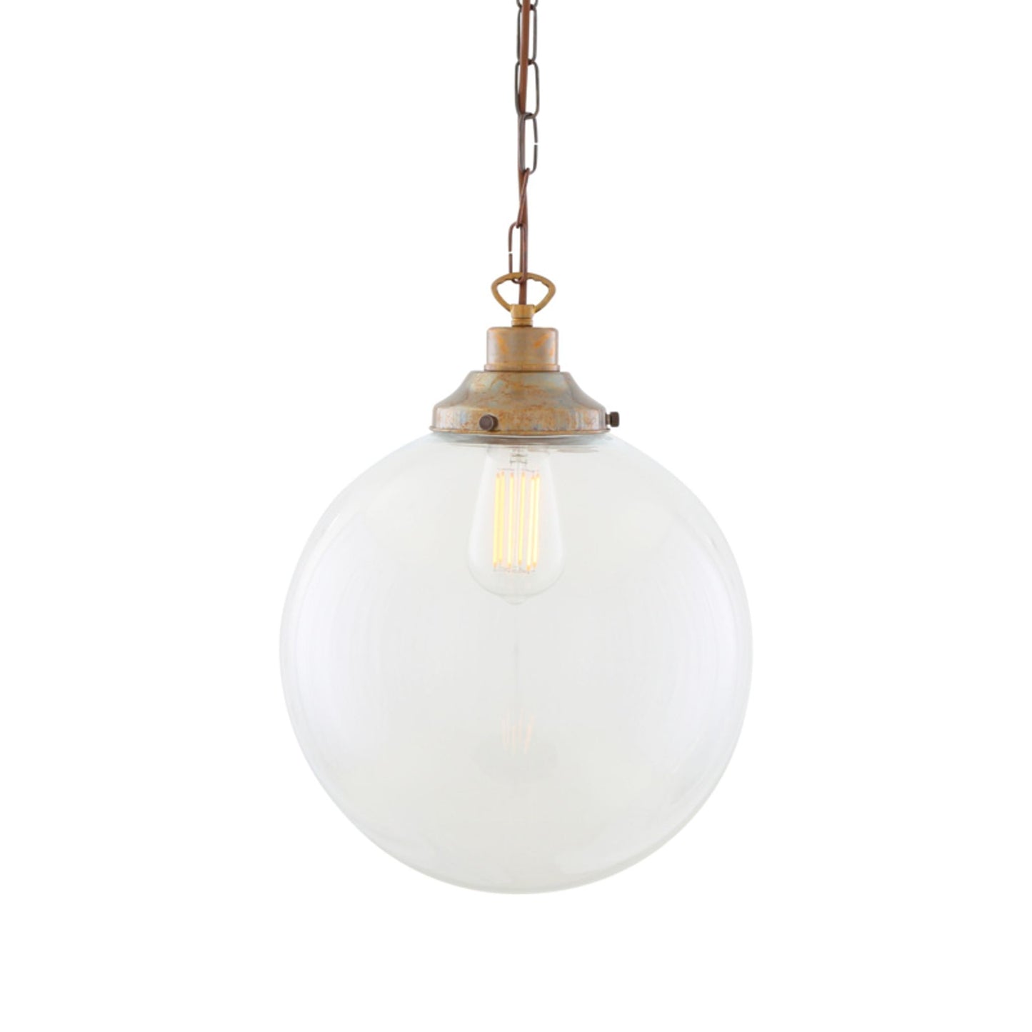 Riad Clear Glass Globe Pendant Light