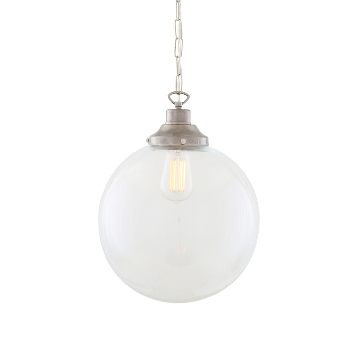 Riad Clear Glass Globe Pendant Light