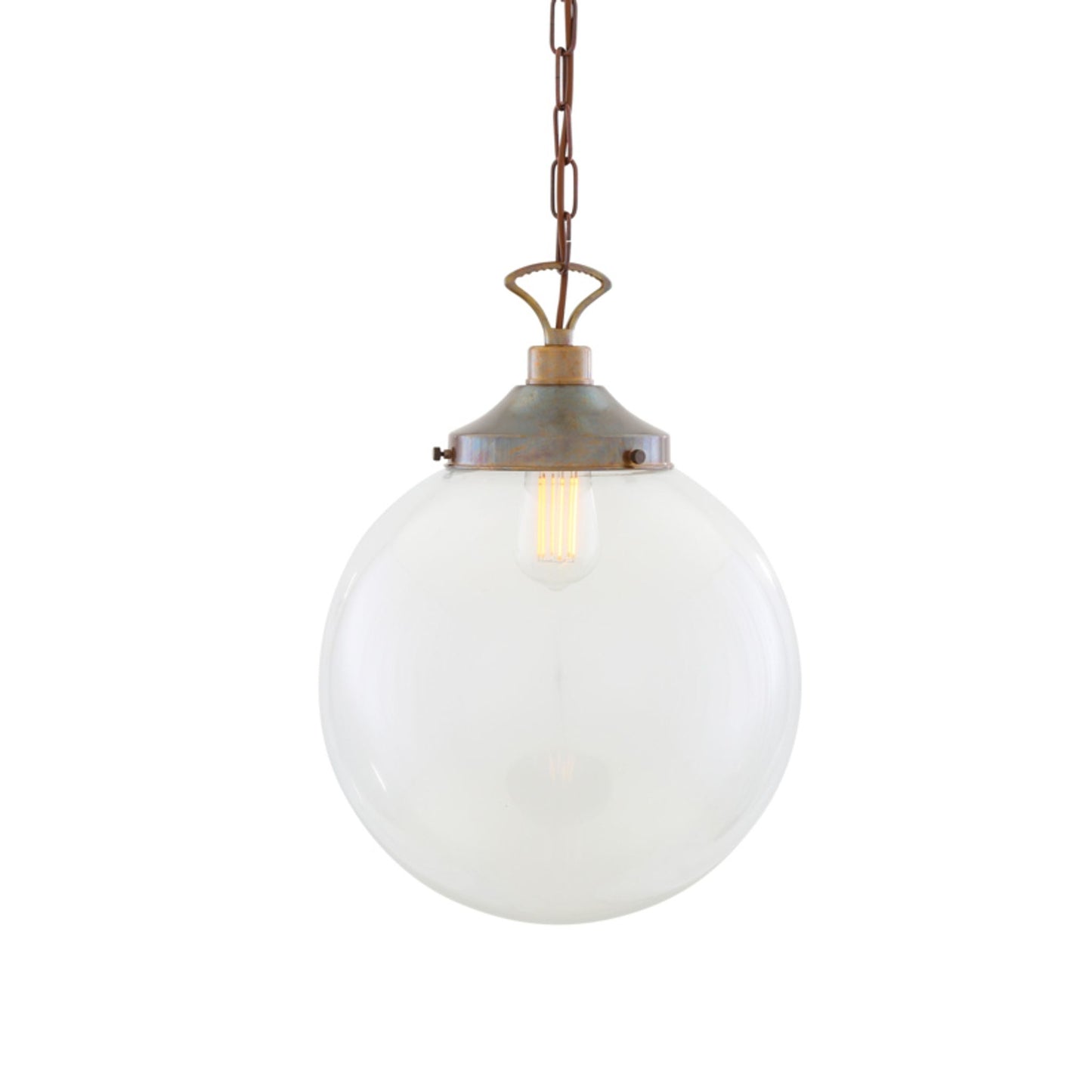 Riad Clear Glass Globe Pendant Light