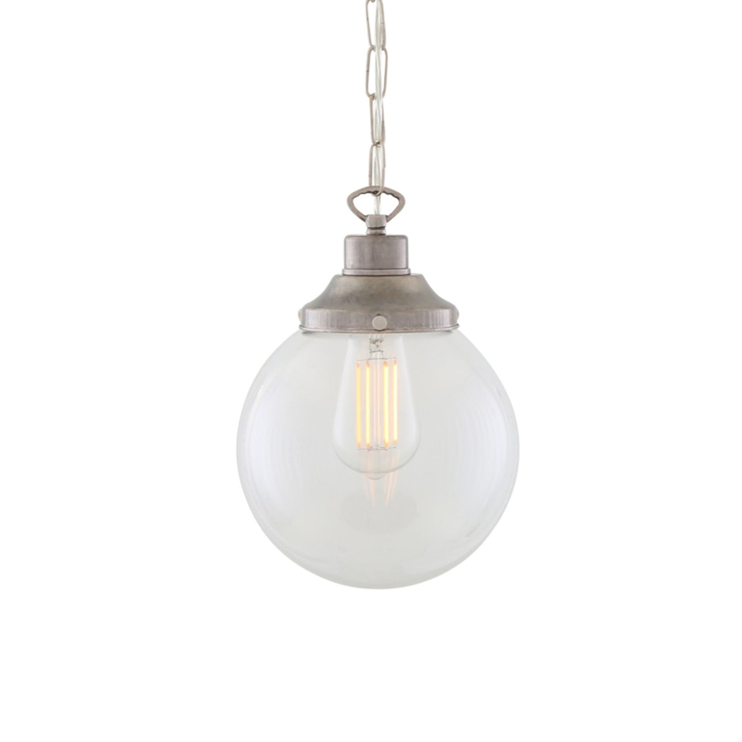 Riad Clear Glass Globe Pendant Light