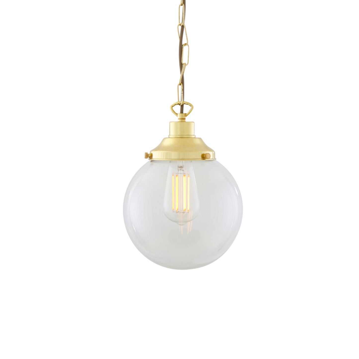 Riad Clear Glass Globe Pendant Light