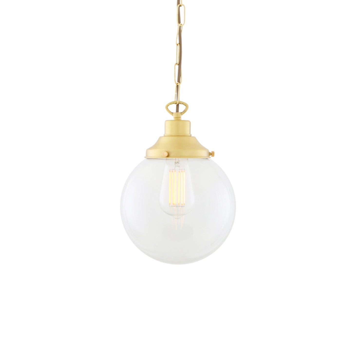 Riad Clear Glass Globe Pendant Light