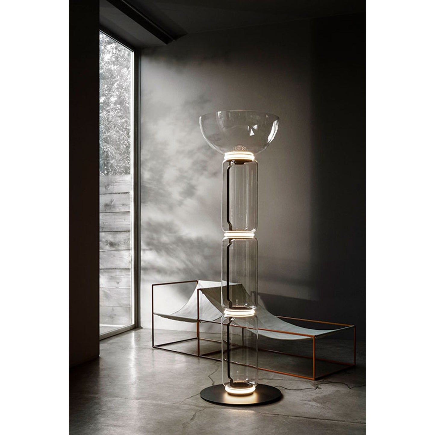 Noctambule 3 High Cylinders Bowl Big Base Floor Lamp