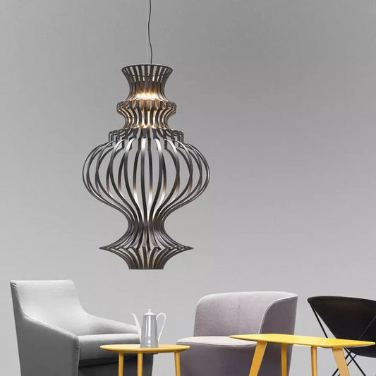 Cage Large LED Pendant Matt Black