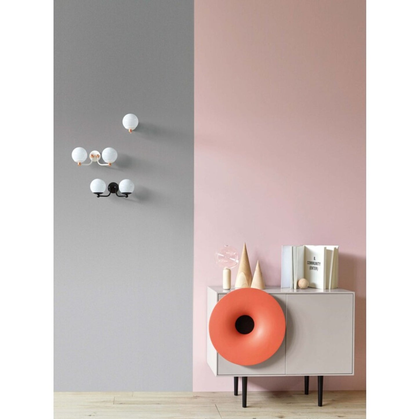 Dots A2 Wall Light with White Glass