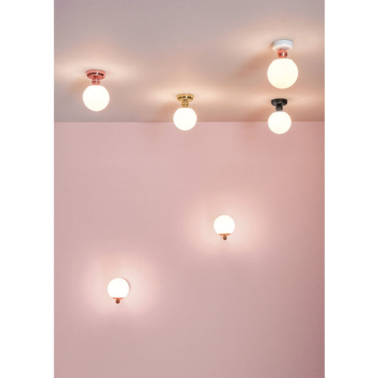 Dots Ceiling Light with White Glass