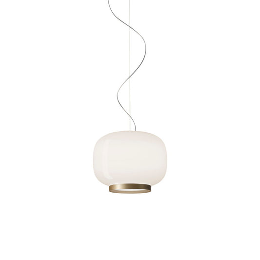 Chouchin 1 Reverse Blown Glass Pendant White