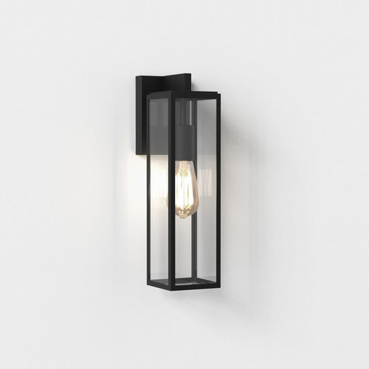 Harvard Lantern Wall Light Textured Black